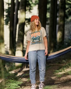 Tops & T-Shirts>Passenger Solitude Recycled Cotton Oversized T-Shirt Birch