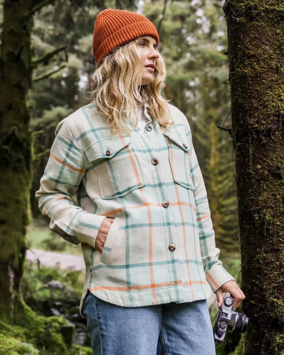 Shirts>Passenger Stella Organic Cotton LS Shirt Surf Spray Check
