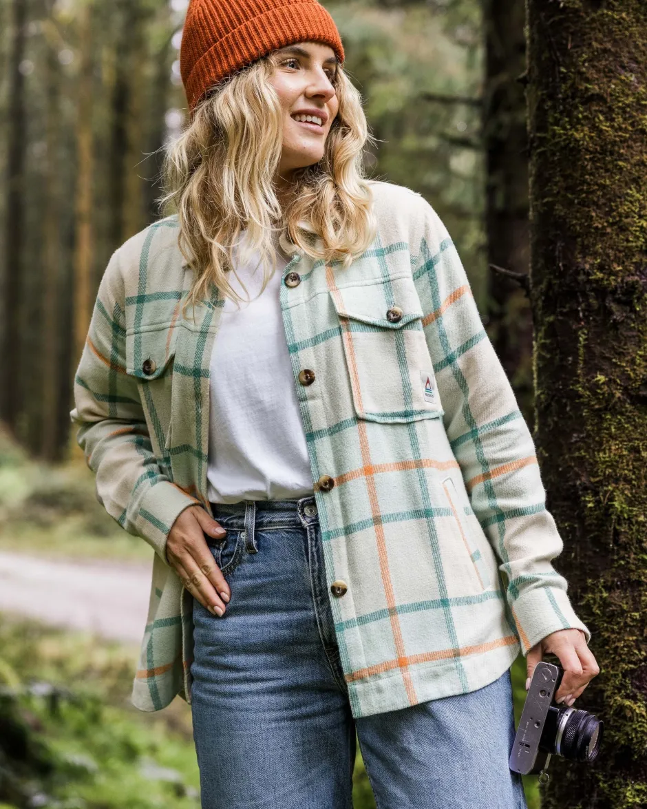 Shirts>Passenger Stella Organic Cotton LS Shirt Surf Spray Check