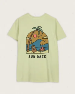 Tops & T-Shirts|Women's Outlet>Passenger Sundaze Oversized Recycled Cotton T-Shirt Tender Greens
