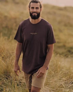 T-Shirts & Tank Tops|Men's Outlet>Floris van Bommel Sundown Recycled Cotton T-Shirt Raisin