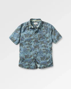 Shirts|Activewear>Passenger Sundowner Stretch Short Sleeve Shirt Abstract Seaweed Camo