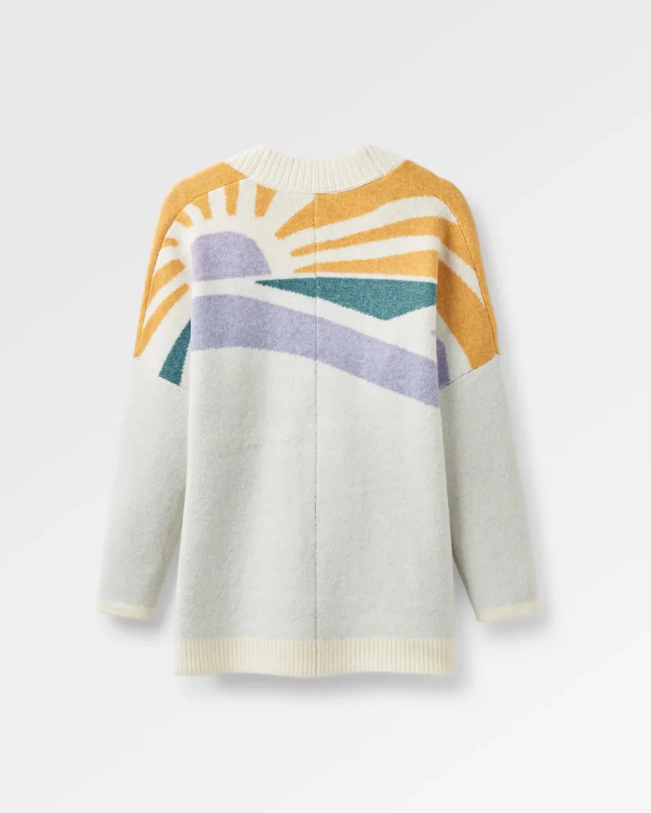 Knitwear>Passenger Sunsets Recycled Knitted Cardigan Marshmallow