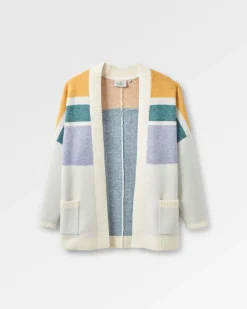 Knitwear>Passenger Sunsets Recycled Knitted Cardigan Marshmallow