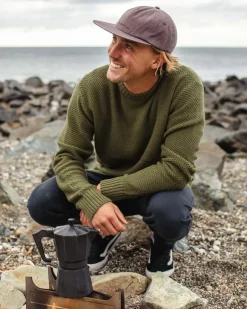 Knitwear|Best Sellers>Passenger Swell Knitted Jumper Khaki