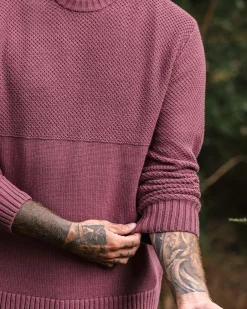 Knitwear|Winter Road Trip Essentials>Passenger Swell Knitted Jumper Crushed Berry