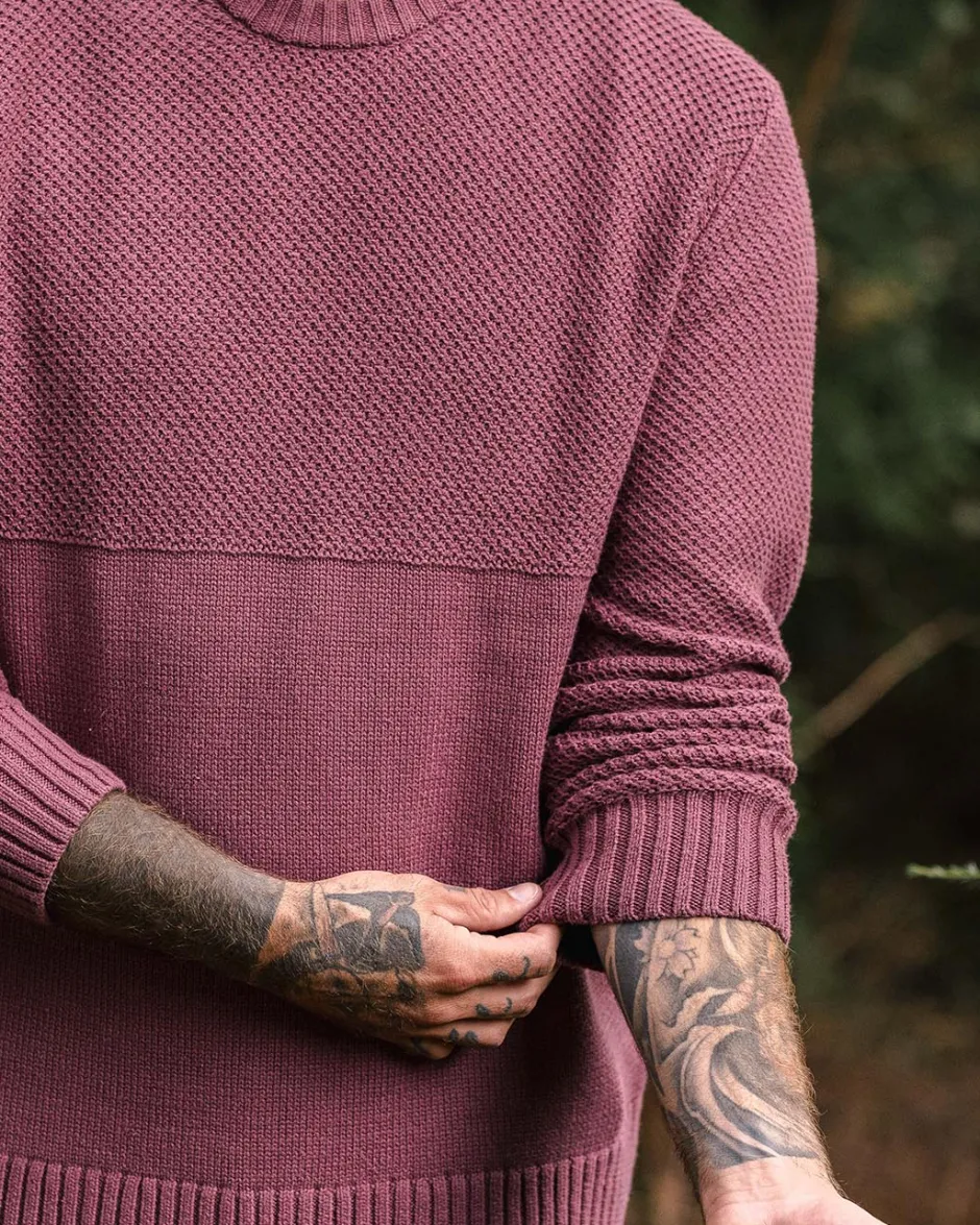 Knitwear|Winter Road Trip Essentials>Passenger Swell Knitted Jumper Crushed Berry