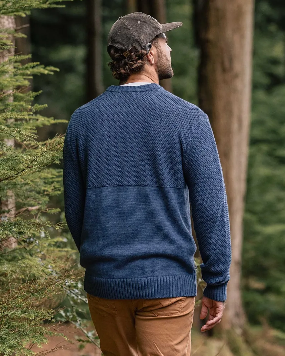 Knitwear|Men's Outlet>Passenger Swell Knitted Jumper Dark Denim