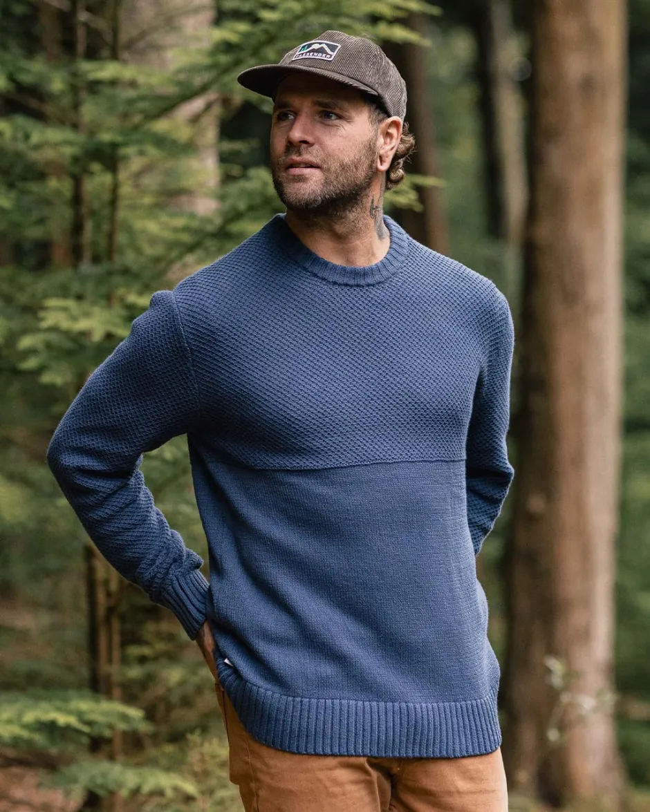 Knitwear|Men's Outlet>Passenger Swell Knitted Jumper Dark Denim