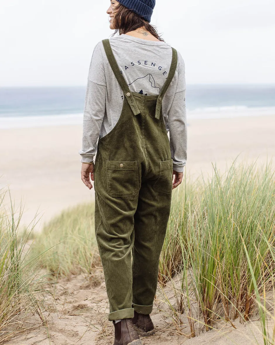 Dungarees & Pants|Women's Outlet>Passenger Tiaga Cord Dungarees Khaki