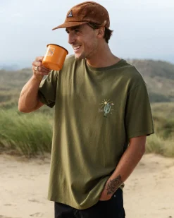 T-Shirts & Tank Tops|Men's Outlet>Passenger Tizana Recycled Cotton T-Shirt Khaki