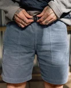 Shorts|Best Sellers>Floris van Bommel Topanga Cord Shorts Stone Blue