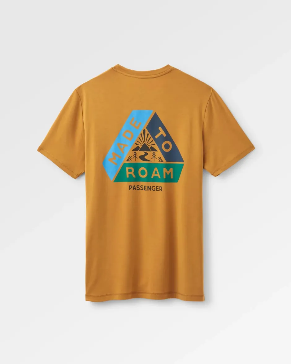 Activewear|T-Shirts & Tank Tops>Floris van Bommel Trail Active Recycled T-shirt Dusty Ochre