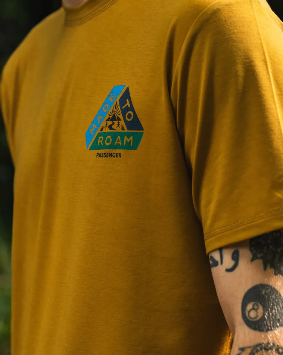 Activewear|T-Shirts & Tank Tops>Floris van Bommel Trail Active Recycled T-shirt Dusty Ochre