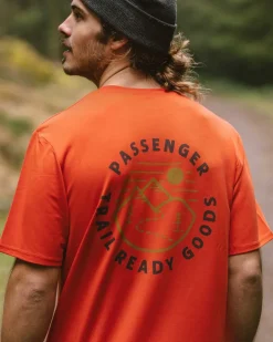 T-Shirts & Tank Tops|Activewear>Passenger Trail Recycled Active T-Shirt Warm Orange