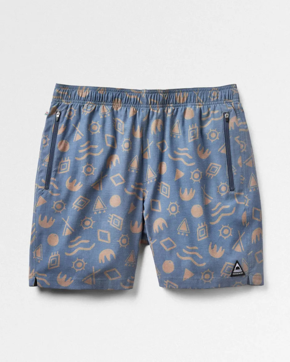 Shorts|Men's Outlet>Floris van Bommel Traveller Organic All Purpose Short Abstract Dark Denim