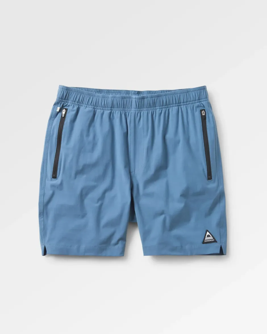 Shorts|Best Sellers>Floris van Bommel Traveller Organic Cotton All Purpose Short Stone Blue