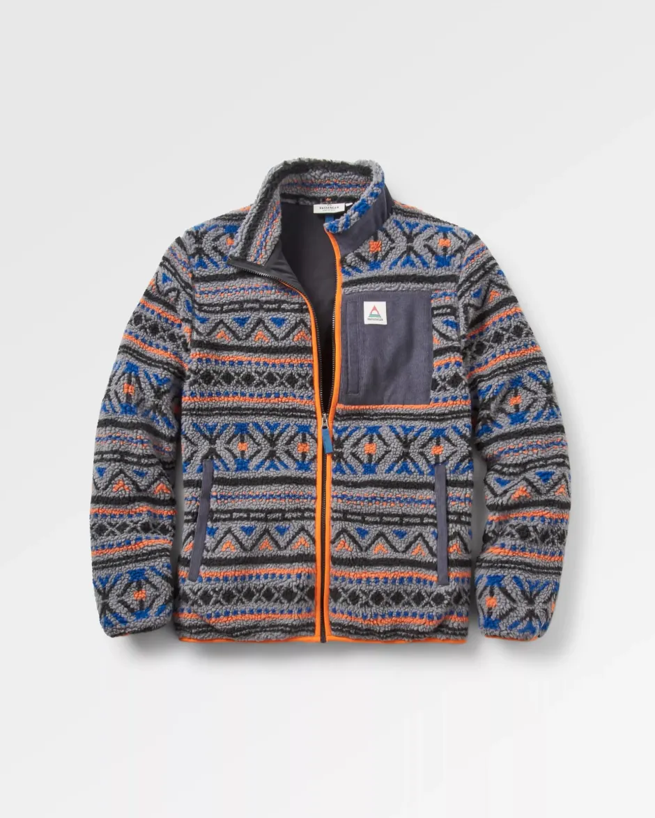 Fleece|Fleece>Passenger Trekker Recycled Deep-Pile Sherpa Fleece Nordic Geo Grey