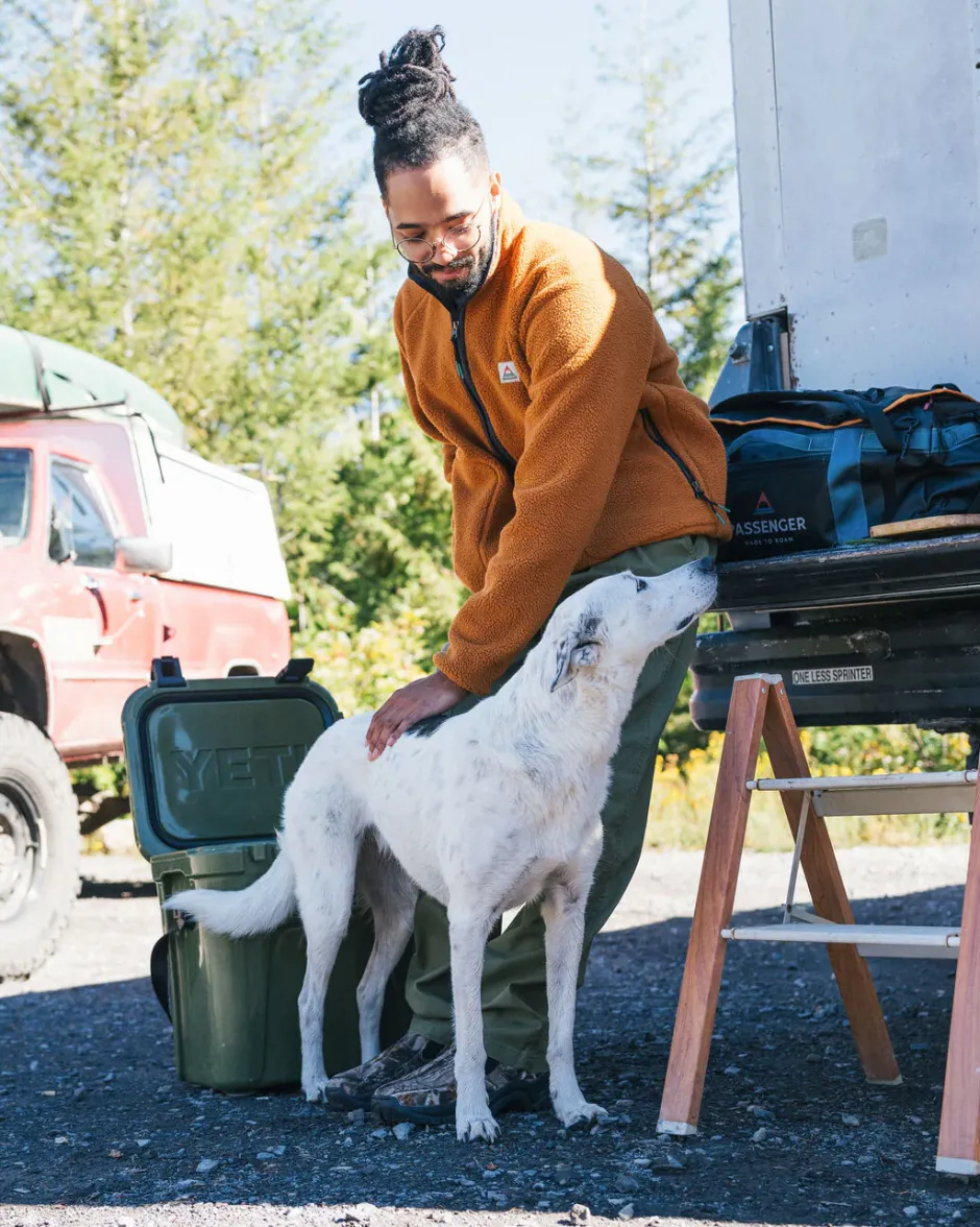 Fleece|Fleece>Passenger Tripper 2.0 Full Zip Recycled Sherpa Fleece Glazed Ginger