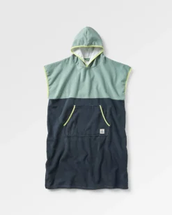 Towels|Changing Robes & Ponchos>Floris van Bommel Tulum Recycled Towel Poncho Pistachio/ Charcoal