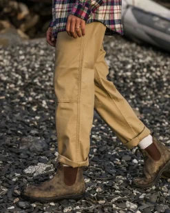 Pants|Men's Outlet>Floris van Bommel Vantage Organic Cotton Canvas Trouser Biscuit