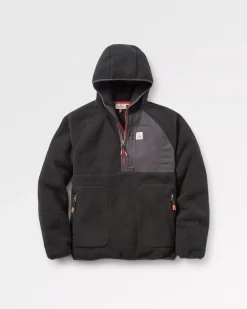 Fleece|Fleece>Floris van Bommel Ventura 1/2 Zip Recycled Sherpa Fleece Black