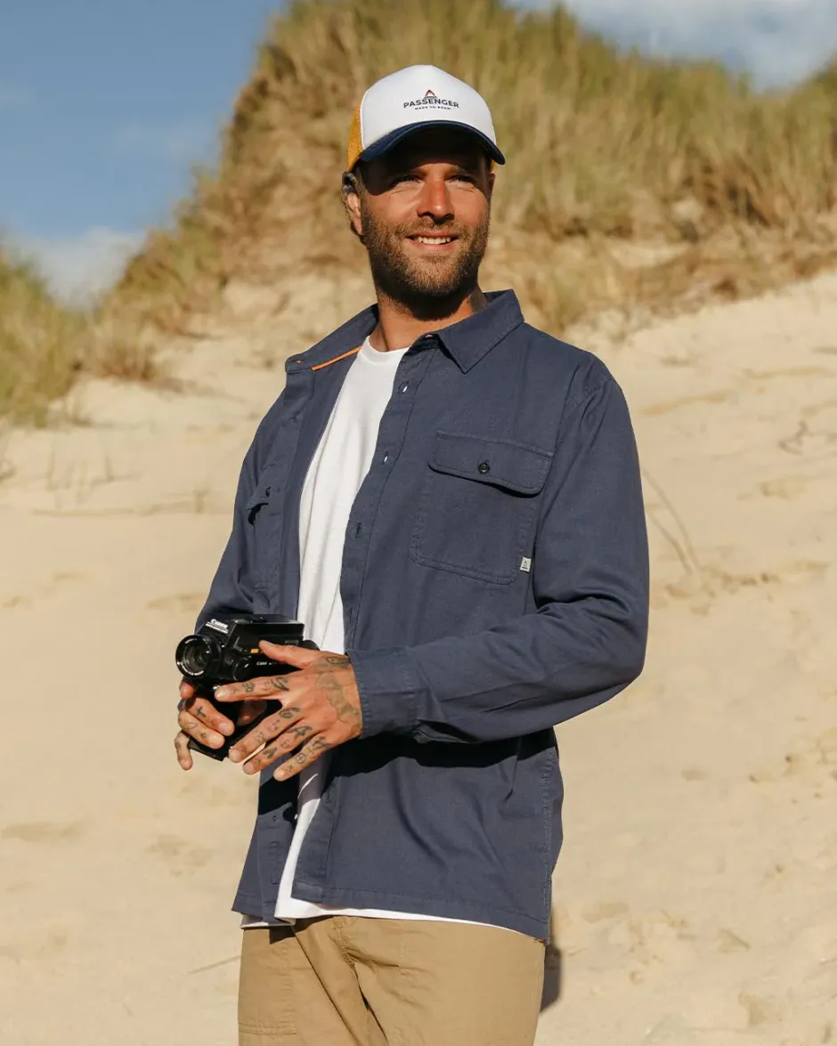Shirts|Best Sellers>Passenger Vision Organic Cotton Shirt Dark Denim