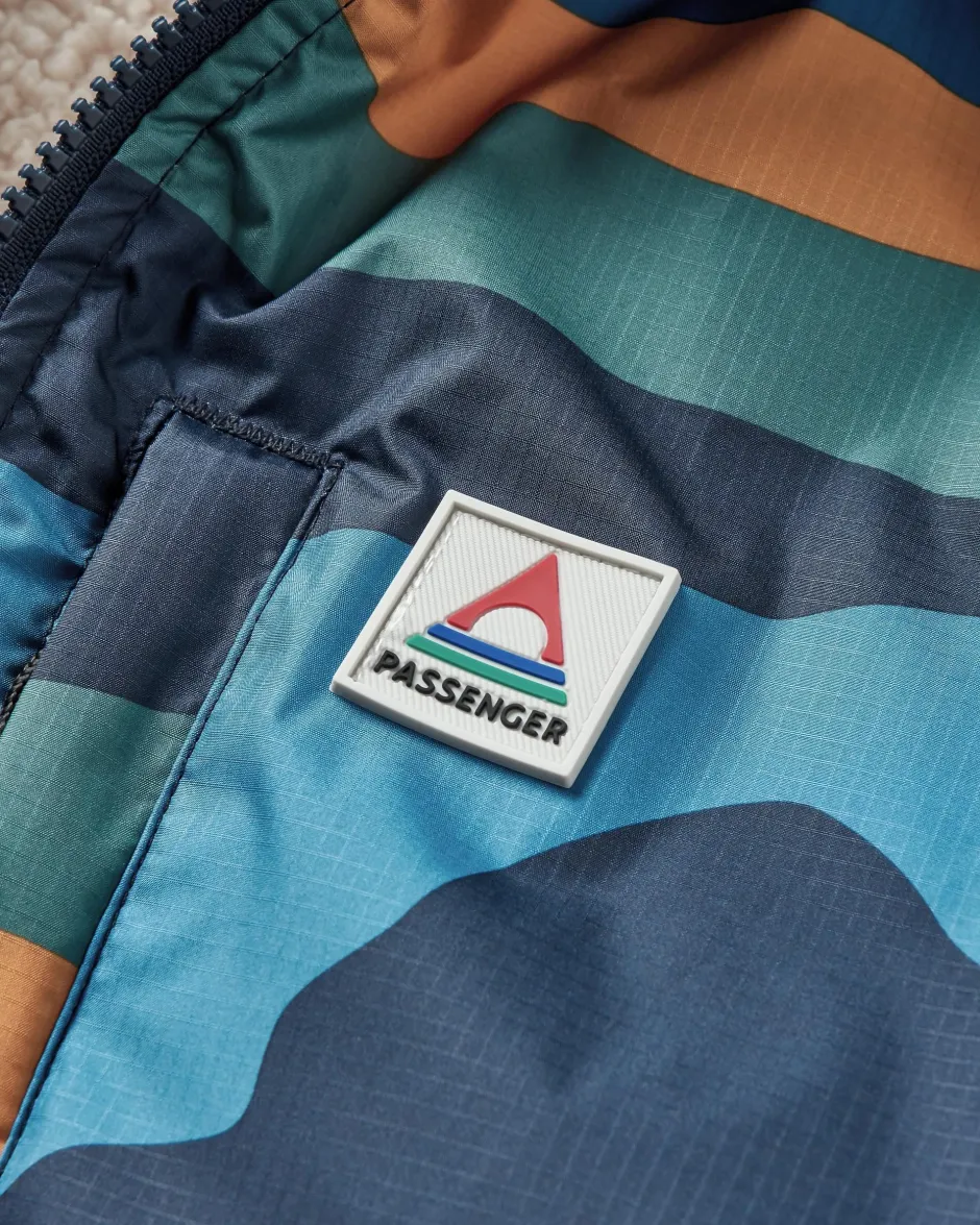 Surf Accessories|Surf Accessories>Floris van Bommel Waves Recycled Sherpa Lined Changing Robe Scenic Navy