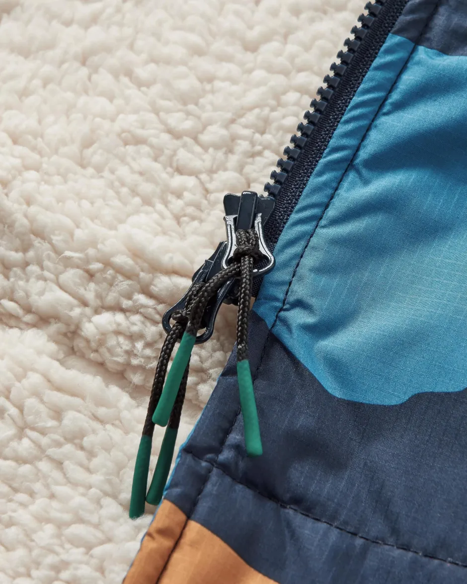 Surf Accessories|Surf Accessories>Floris van Bommel Waves Recycled Sherpa Lined Changing Robe Scenic Navy