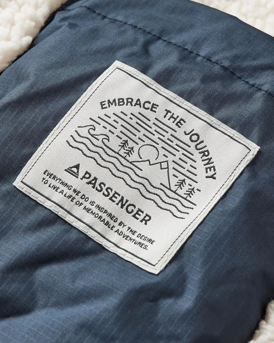 Surf Accessories|Surf Accessories>Floris van Bommel Waves Recycled Sherpa Lined Changing Robe Scenic Navy