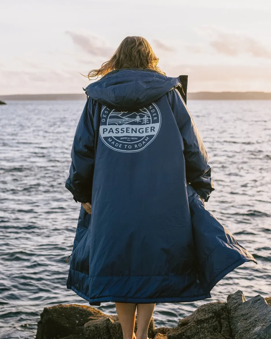 Changing Robes & Ponchos|Changing Robes & Surf Ponchos>Floris van Bommel Waves Recycled Sherpa Lined Changing Robe Rich Navy