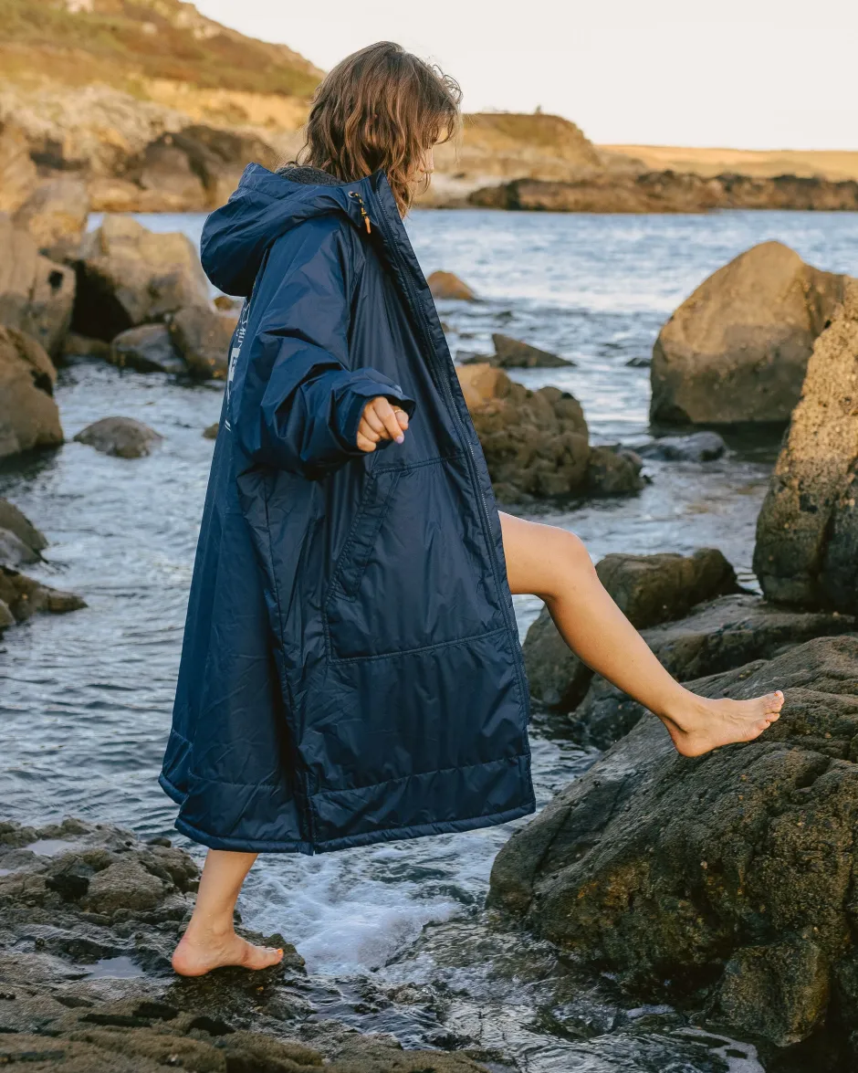 Changing Robes & Ponchos|Changing Robes & Surf Ponchos>Floris van Bommel Waves Recycled Sherpa Lined Changing Robe Rich Navy