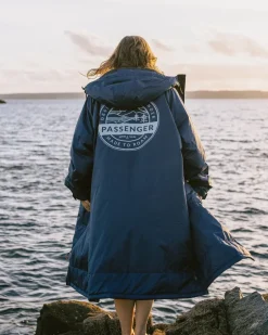 Changing Robes & Ponchos|Changing Robes & Surf Ponchos>Passenger Waves Recycled Sherpa Lined Changing Robe Rich Navy