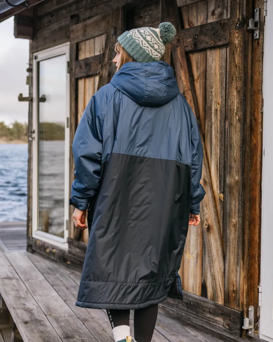 Changing Robes & Ponchos|Changing Robes & Surf Ponchos>Passenger Waves Recycled Sherpa Lined Changing Robe Dark Denim/ Deep Navy