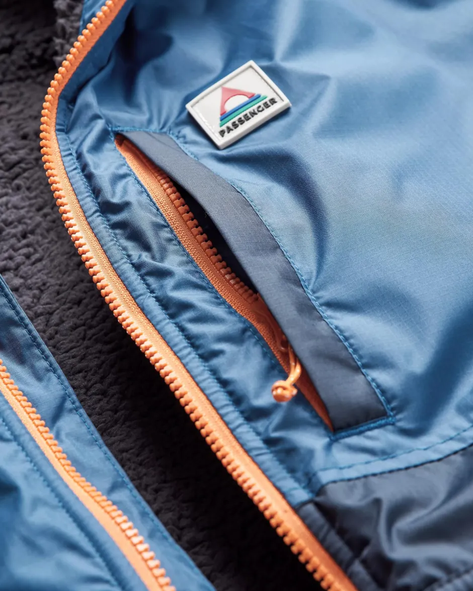 Changing Robes & Ponchos|Changing Robes & Surf Ponchos>Passenger Waves Recycled Sherpa Lined Changing Robe Dark Denim/ Deep Navy