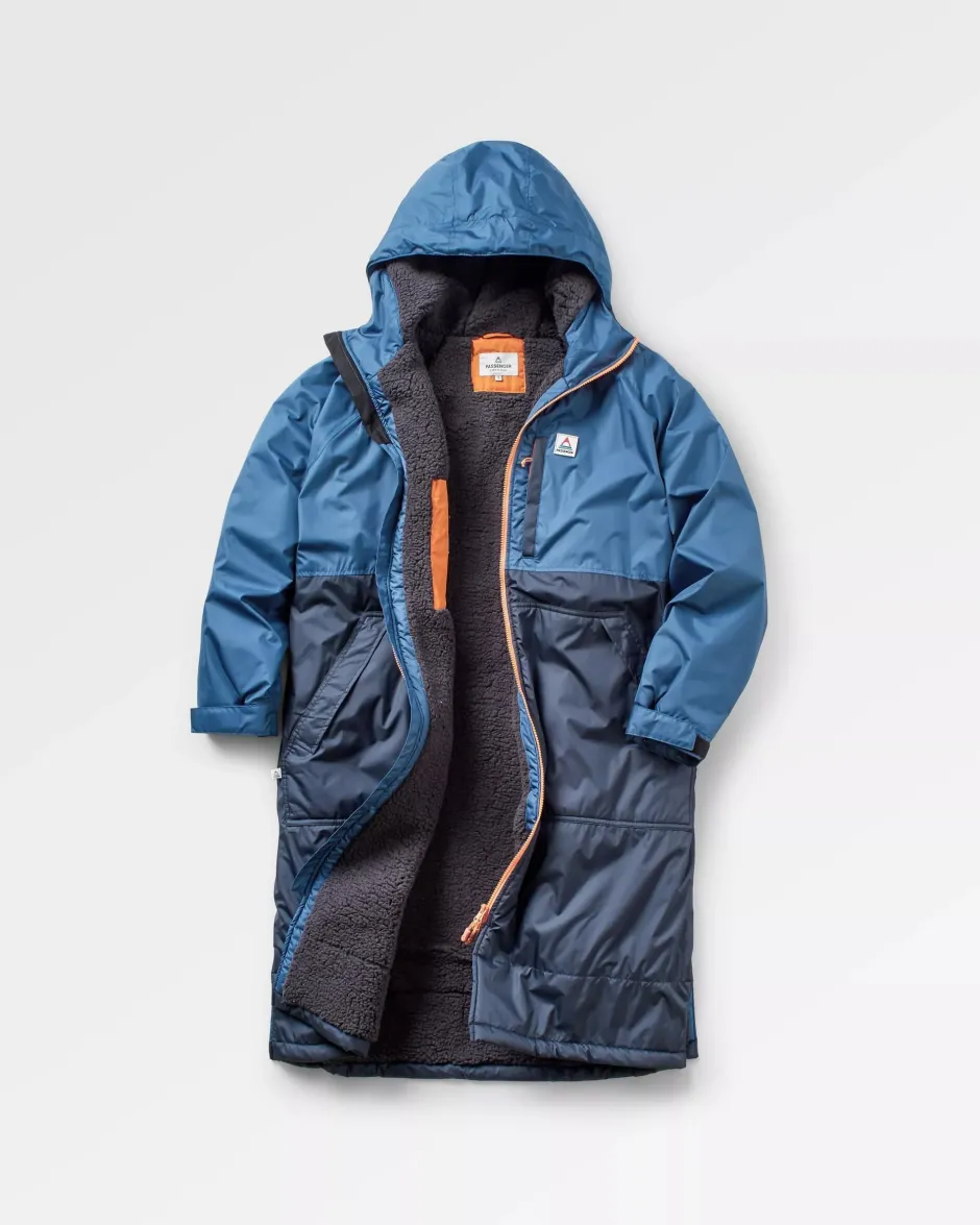 Changing Robes & Ponchos|Changing Robes & Surf Ponchos>Passenger Waves Recycled Sherpa Lined Changing Robe Dark Denim/ Deep Navy