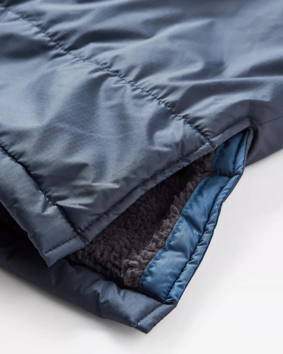 Changing Robes & Ponchos|Changing Robes & Surf Ponchos>Passenger Waves Recycled Sherpa Lined Changing Robe Dark Denim/ Deep Navy