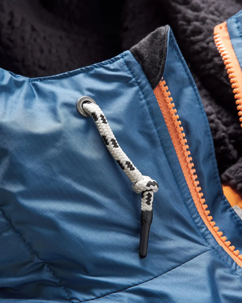 Changing Robes & Ponchos|Changing Robes & Surf Ponchos>Floris van Bommel Waves Recycled Sherpa Lined Changing Robe Dark Denim/ Deep Navy