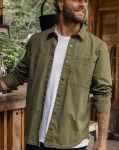 Shirts|Men's Outlet>Passenger Way Organic Cotton Ripstop Shirt Khaki