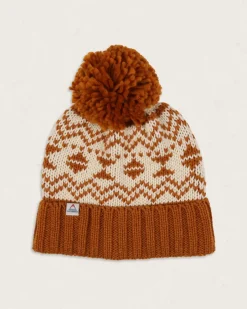 Beanies|Beanies>Floris van Bommel West Coast Recycled Bobble Hat Glazed Ginger