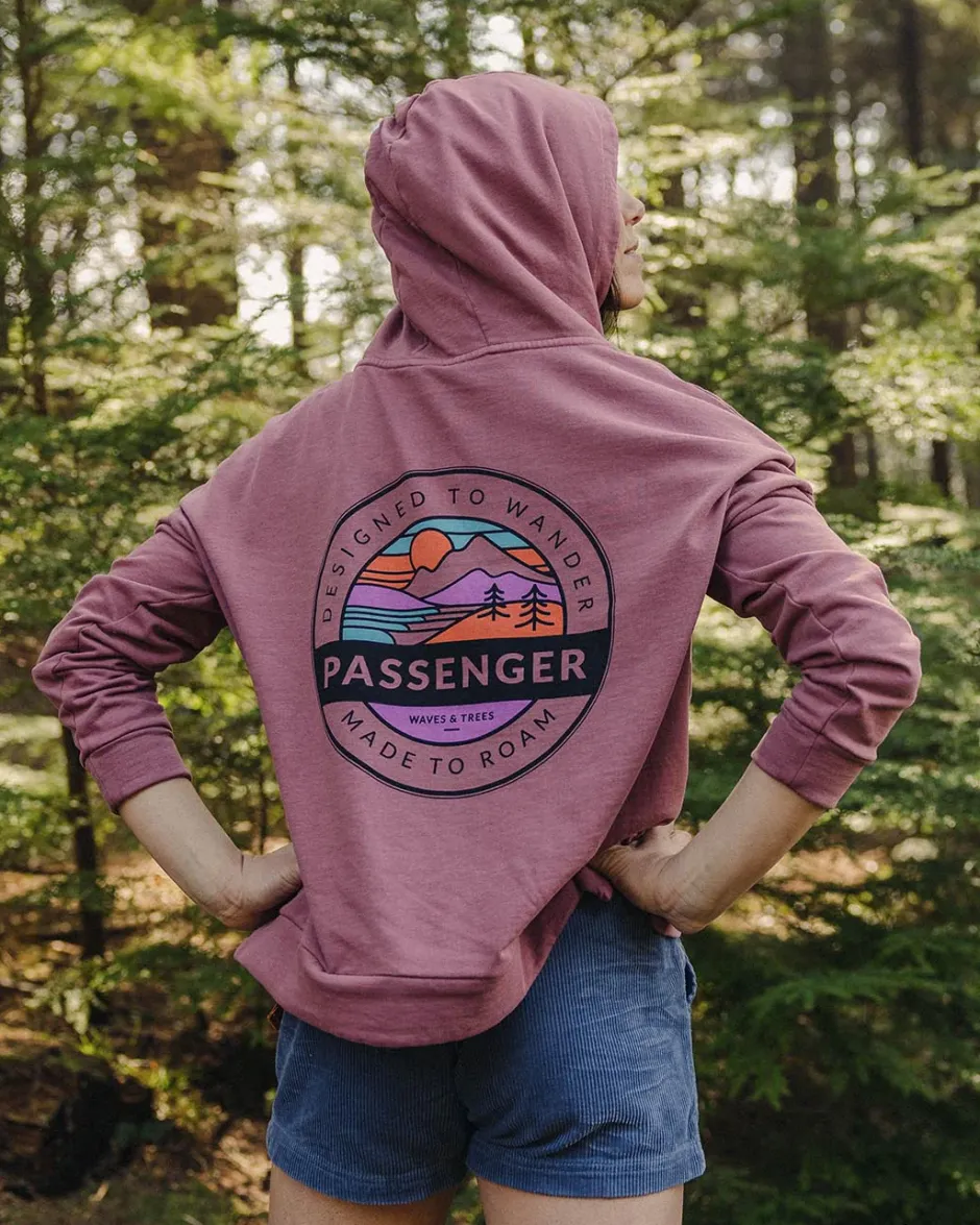 Hoodies & Sweatshirts|Women's Outlet>Passenger Wilds Recycled Cotton Hoodie Crushed Berry