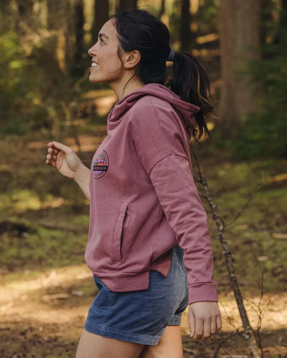 Hoodies & Sweatshirts|Women's Outlet>Passenger Wilds Recycled Cotton Hoodie Crushed Berry