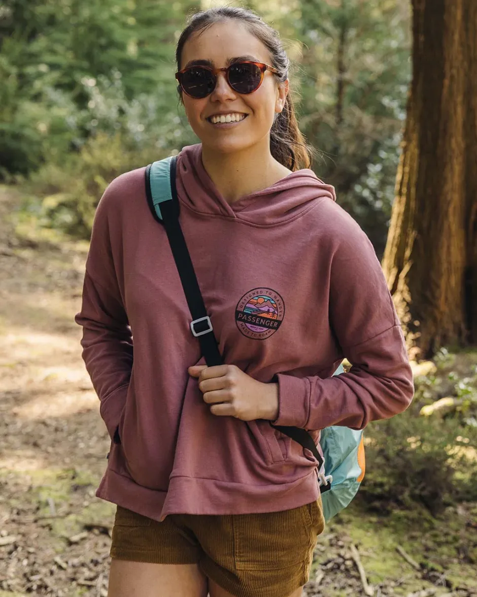 Hoodies & Sweatshirts|Women's Outlet>Passenger Wilds Recycled Cotton Hoodie Crushed Berry