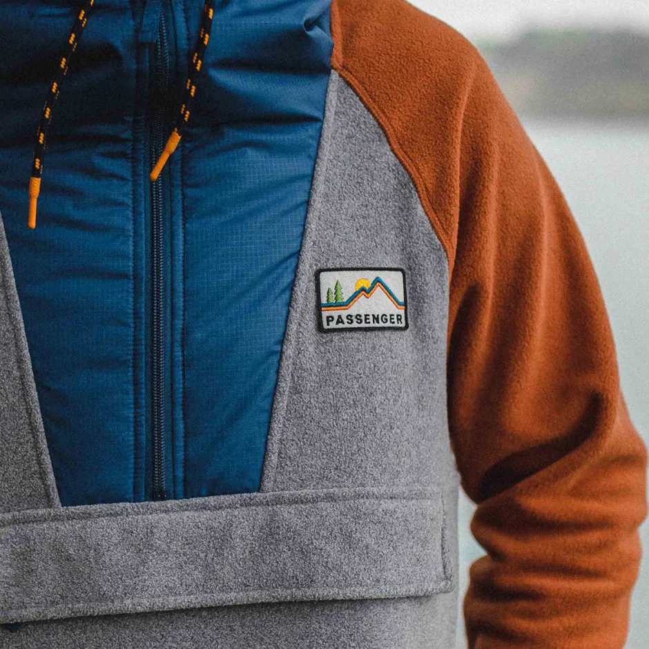 Men's Outlet|Men's>Floris van Bommel Woodland 1/2 Zip Recycled Polar Fleece Grey Marl