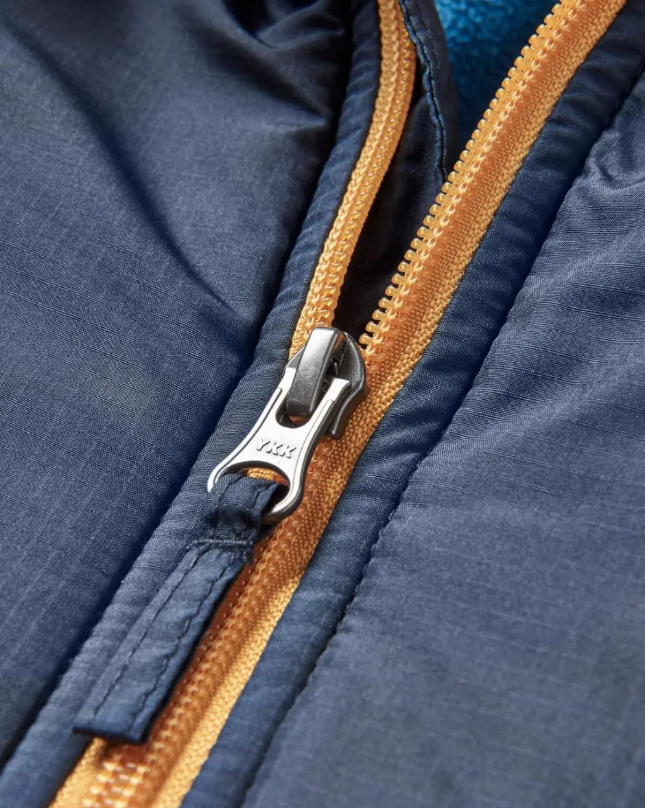 Fleece|Fleece>Floris van Bommel Woodland Recycled Polar-lined Sherpa Fleece Blue Steel