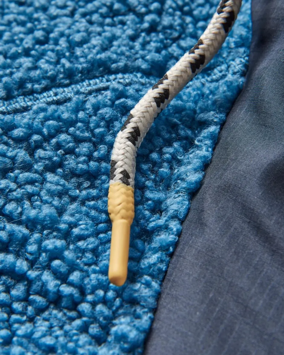 Fleece|Fleece>Floris van Bommel Woodland Recycled Polar-lined Sherpa Fleece Blue Steel