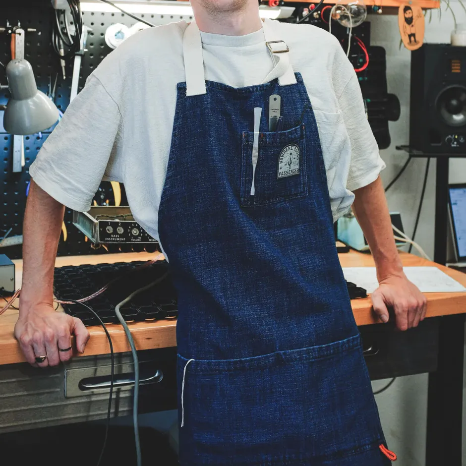 Outdoor Living|Outdoor Living>Floris van Bommel Yard Organic Cotton Denim Apron Dark Denim
