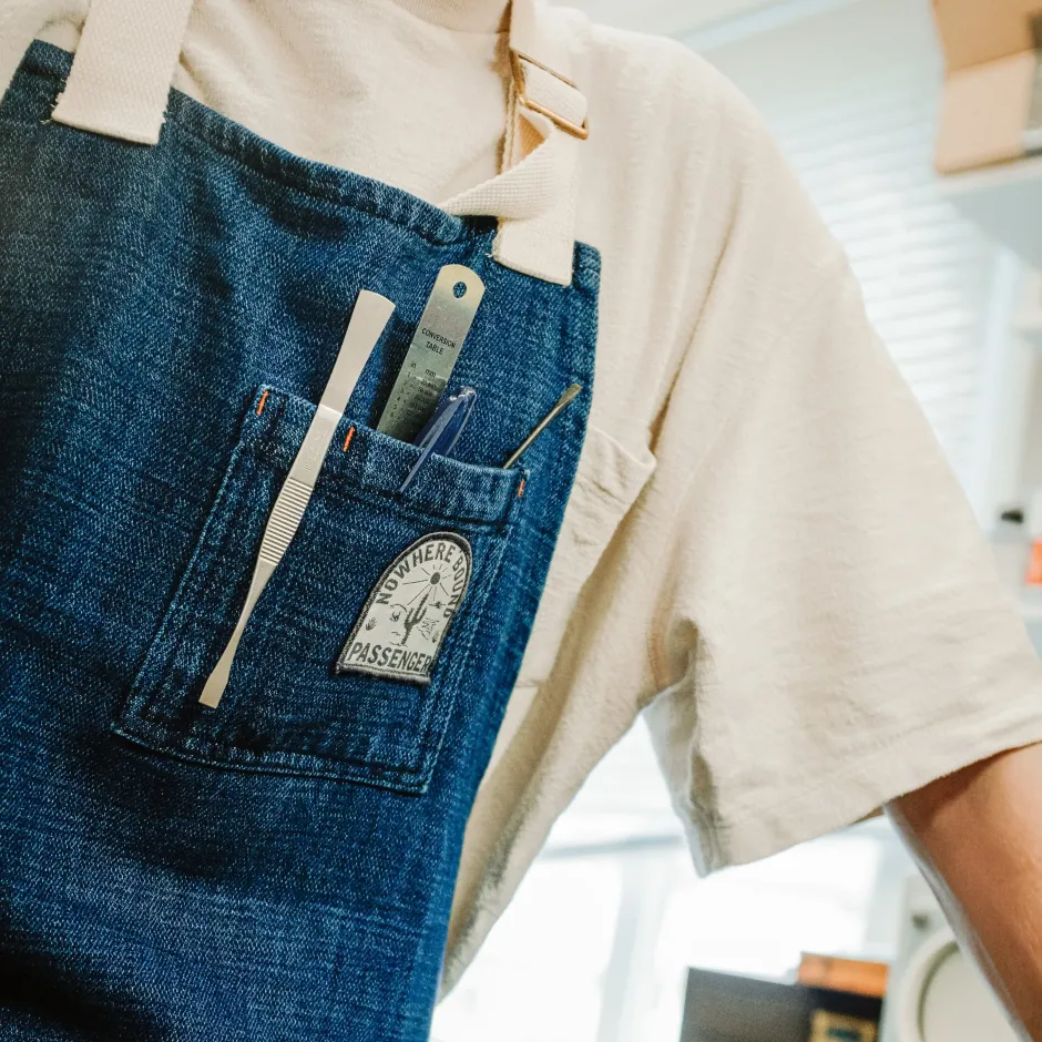 Outdoor Living|Outdoor Living>Floris van Bommel Yard Organic Cotton Denim Apron Dark Denim