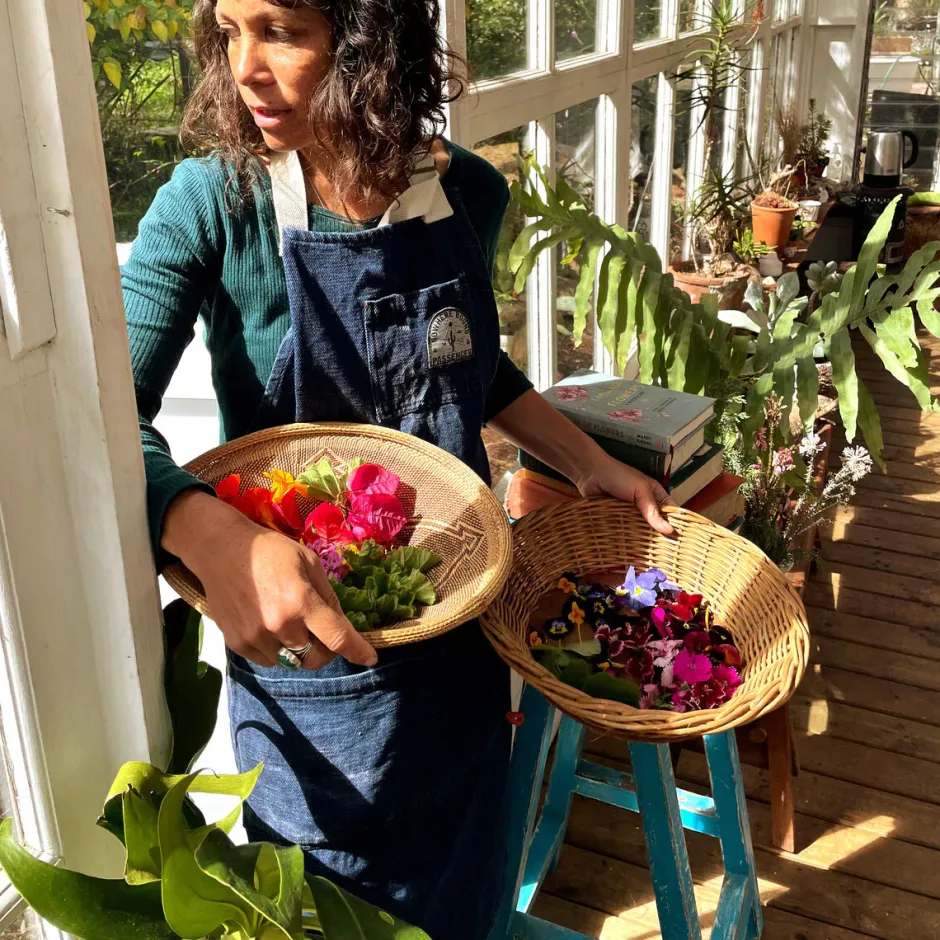 Outdoor Living|Outdoor Living>Floris van Bommel Yard Organic Cotton Denim Apron Dark Denim