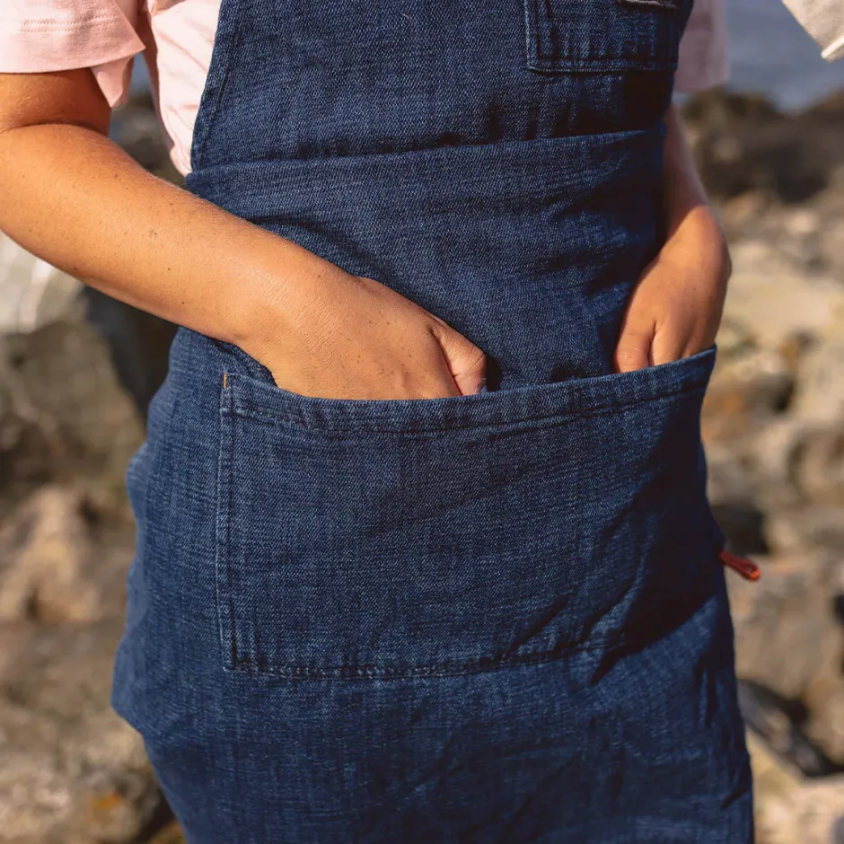 Outdoor Living|Outdoor Living>Floris van Bommel Yard Organic Cotton Denim Apron Dark Denim